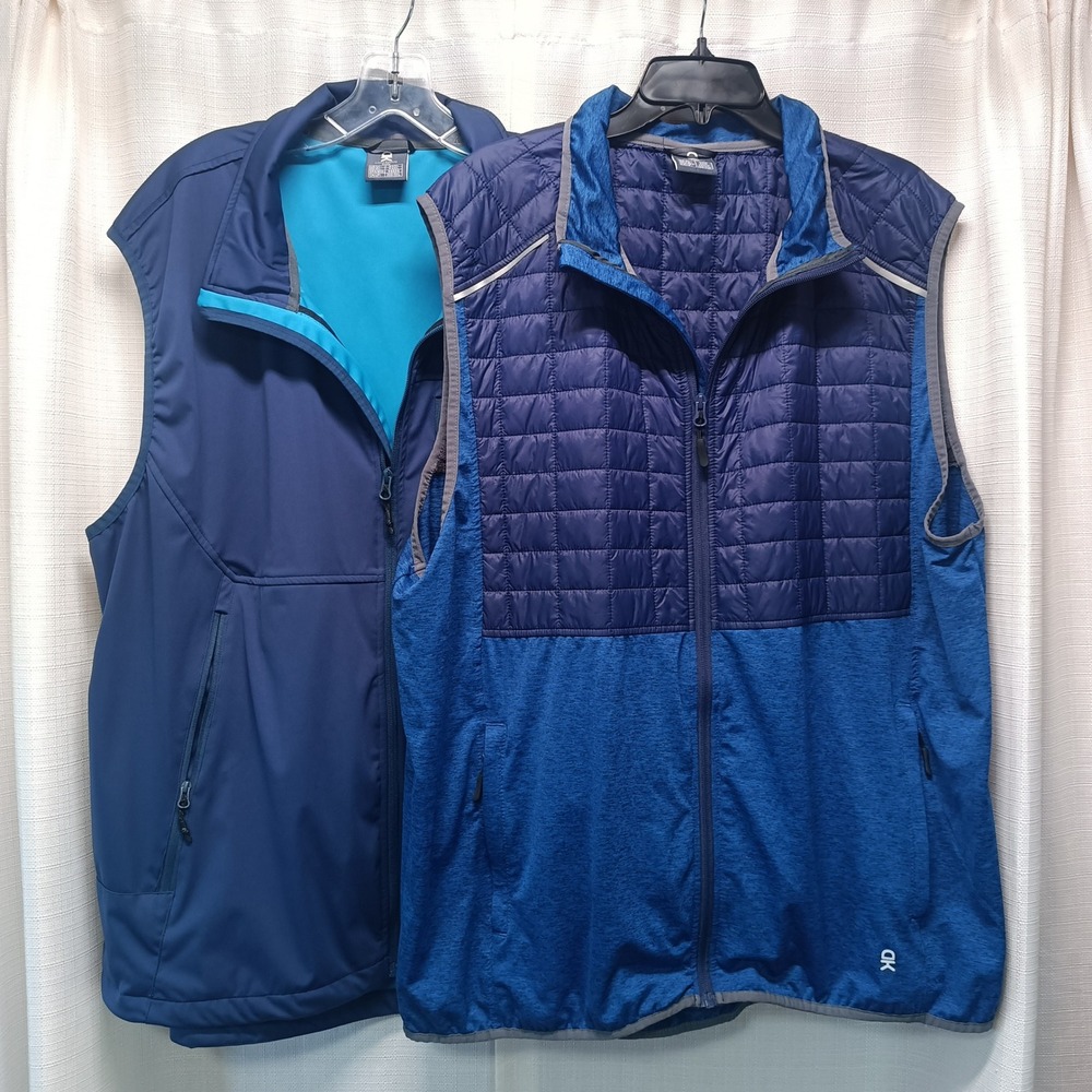 Lot of 2 Little Donkey Andy Mens Vest Softshell Hybrid Quilted Navy Blue‎ XXXL